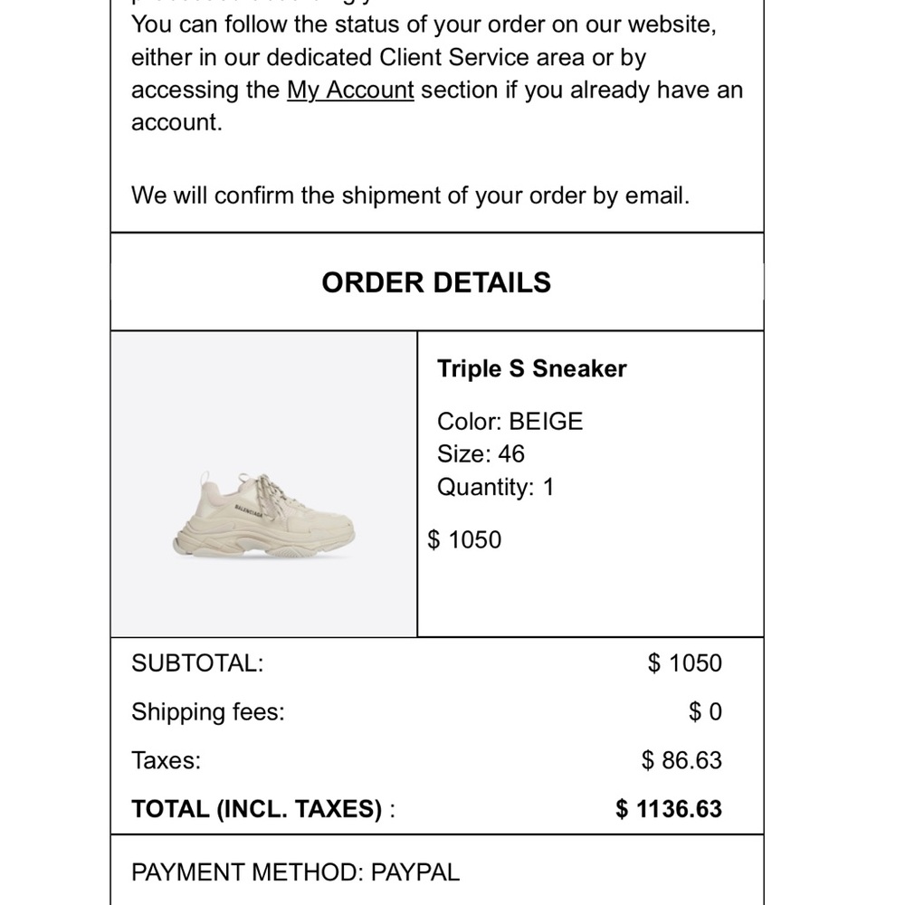 Balenciaga Triple S 2021 Beige - Picture 5 of 5